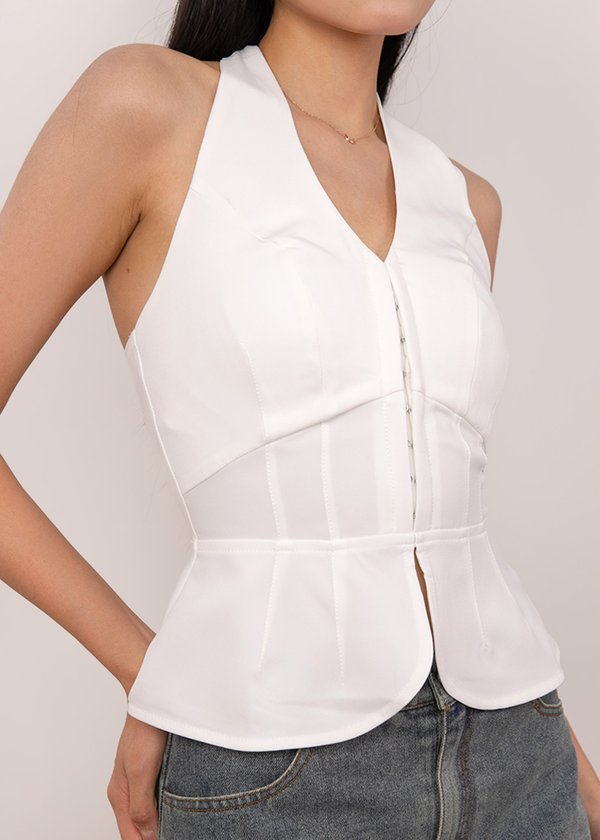 Crush On You Halter Top in White