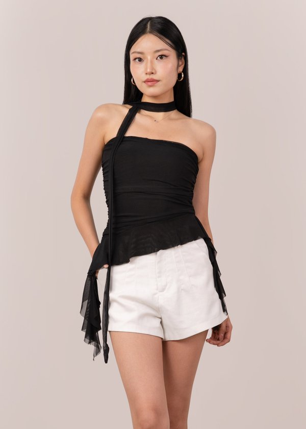 Muse Jellyfish Mesh Top in Black