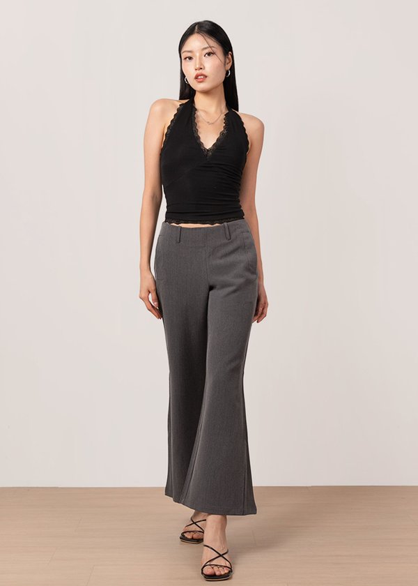 XOXO Lace Halter Top in Black