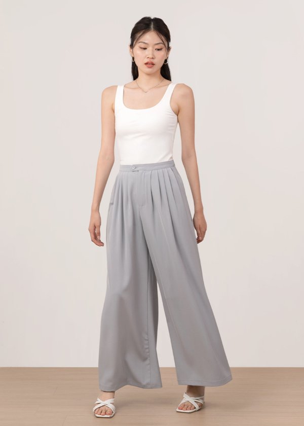 Avenue Wide Leg Pants in Soft Periwinkle