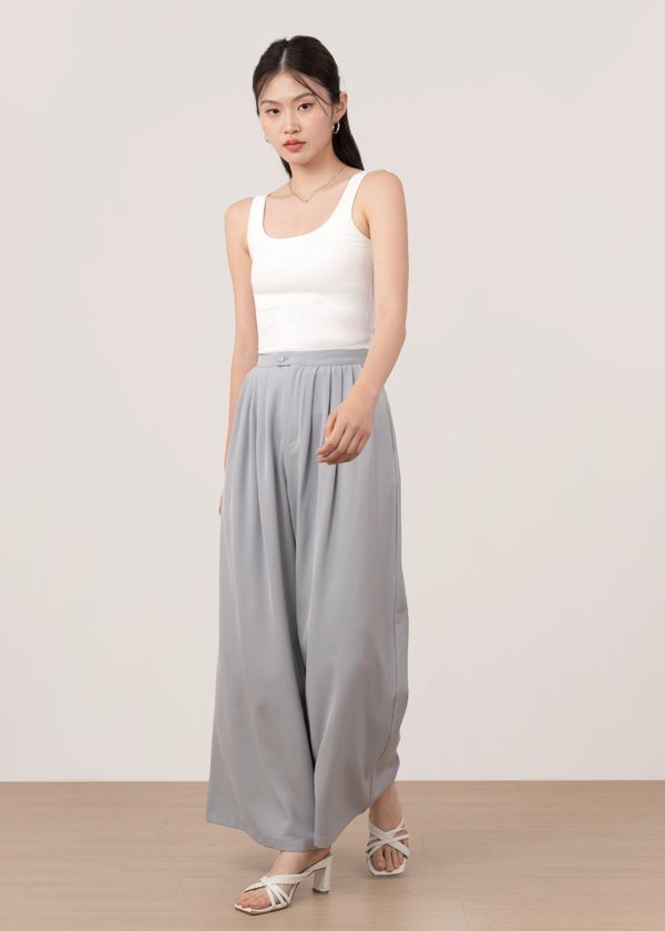 Avenue Wide Leg Pants in Soft Periwinkle