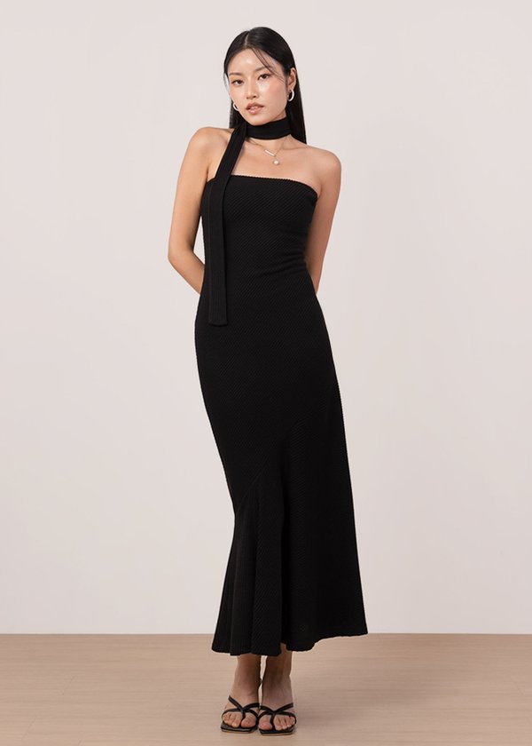 Valentina Crepe Maxi Dress in Black Valentina Crepe Maxi Dress in Black