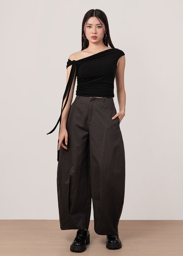 Voltage Barrel Pants in Forest Grey