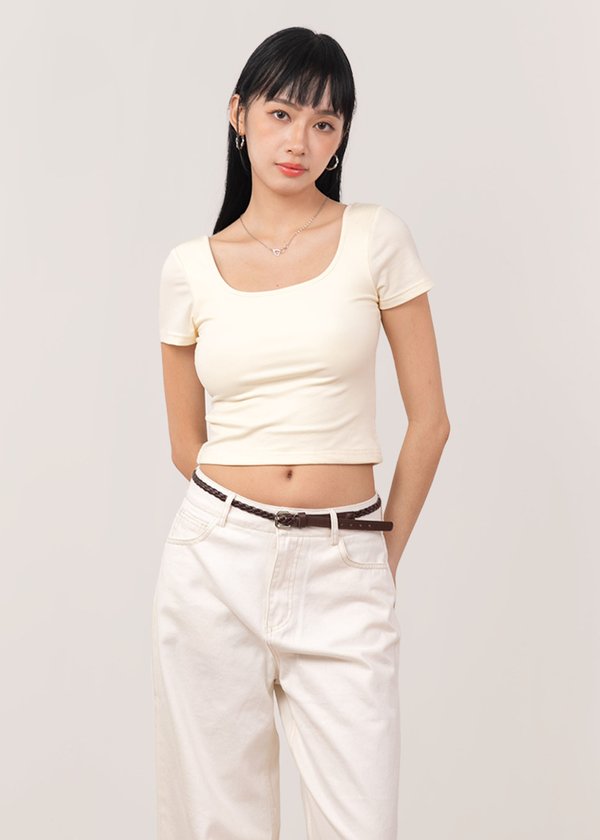 (WHS EXCLUSIVE) The 2 Way Padded Baby Tee in Buttermilk *US*