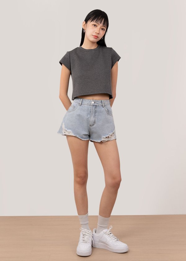 (WHS EXCLUSIVE) The Highwaist Denim Shorts in Light Wash