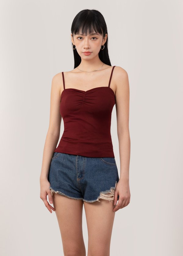 (WHS EXCLUSIVE) The Sweetheart Cami Top in Dark Red *US*