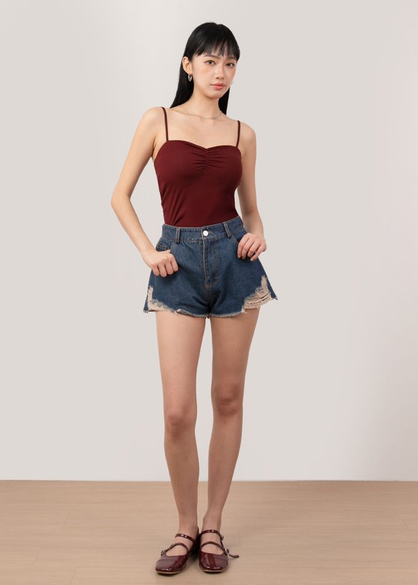 (WHS EXCLUSIVE) The Highwaist Denim Shorts in Dark Wash