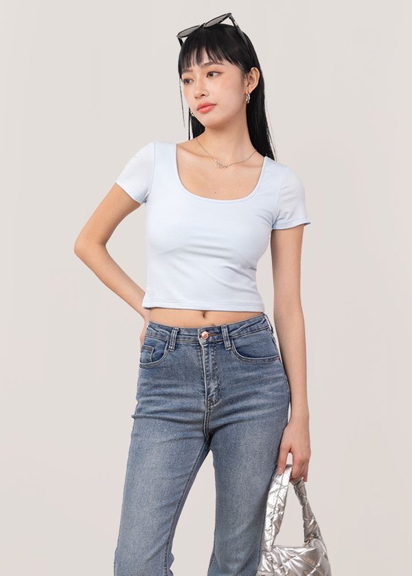 (WHS EXCLUSIVE) The 2 Way Padded Baby Tee in Baby Blue *US*