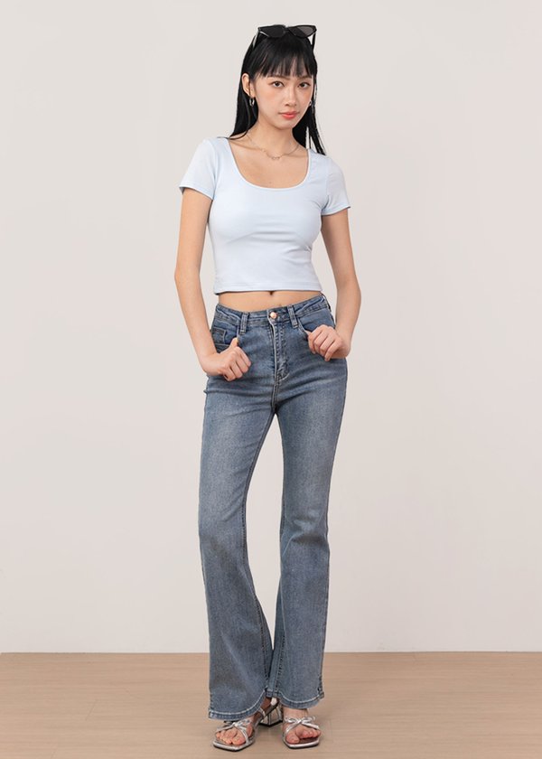 (WHS EXCLUSIVE) The 2 Way Padded Baby Tee in Baby Blue *US*