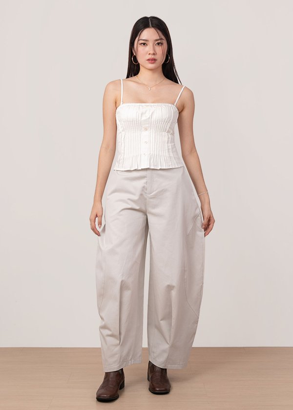 Voltage Barrel Pants in Ice Grey