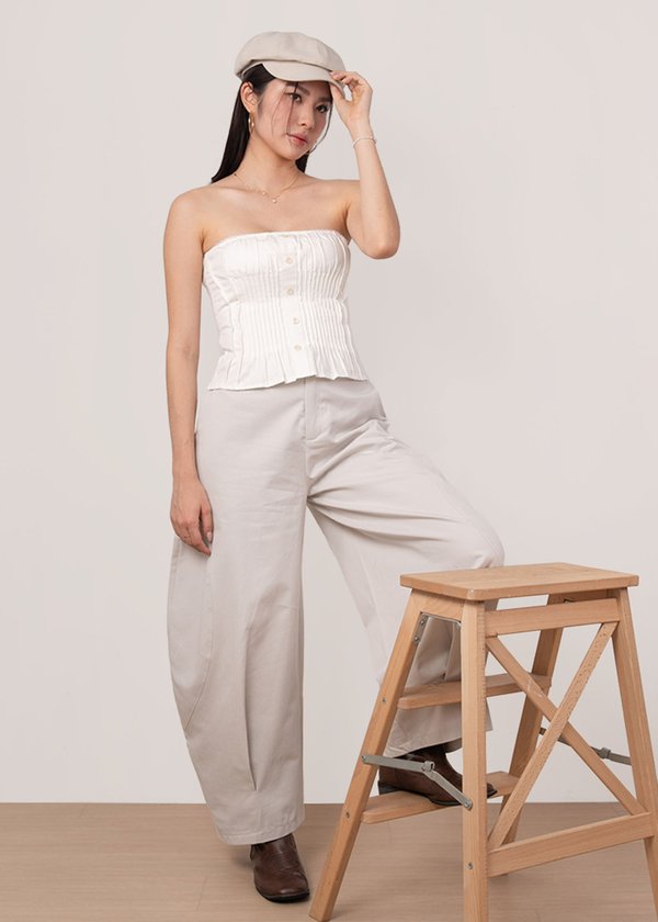 Voltage Barrel Pants in Ice Grey