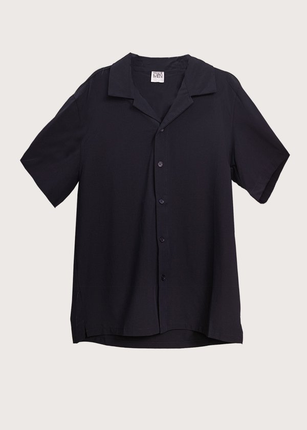 (MEN) Cityline Button Up Shirt in Navy
