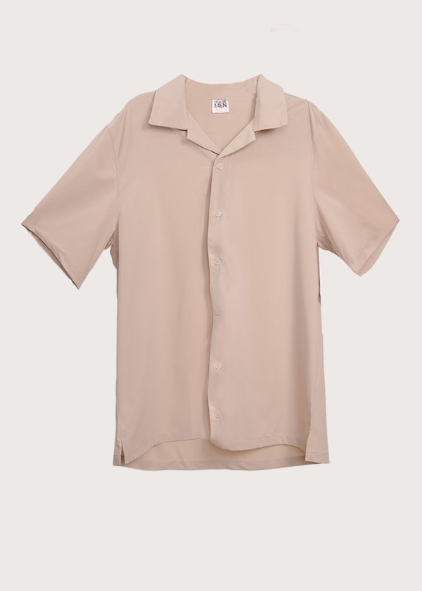 (MEN) Cityline Button Up Shirt in Sand