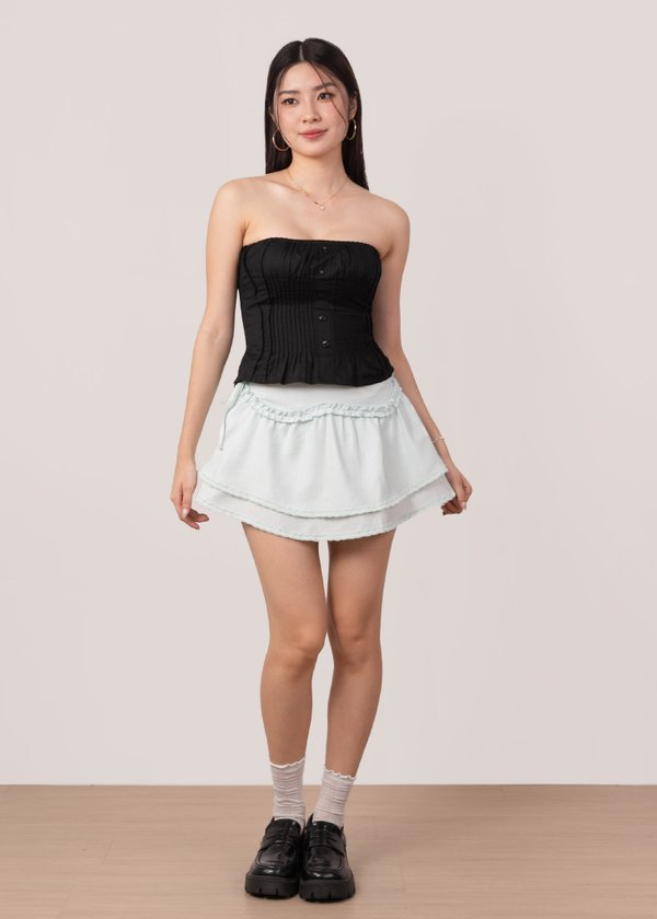 Merry Ruffles Tier Skorts in Dewdrop