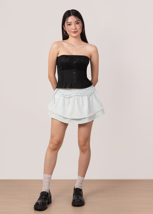 Merry Ruffles Tier Skorts in Dewdrop