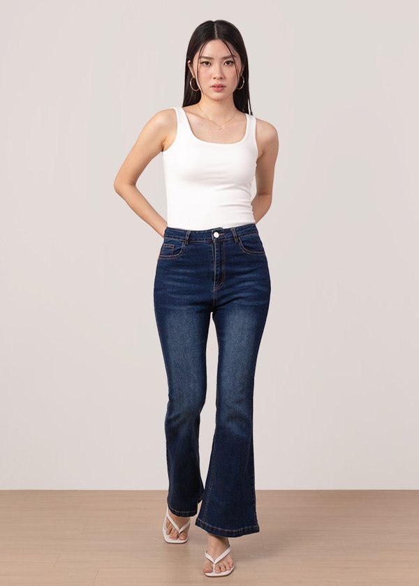 Golden Era Bell Jeans (PETITE) in Dark Denim