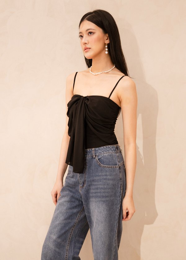 Dolly Bow Top in Black
