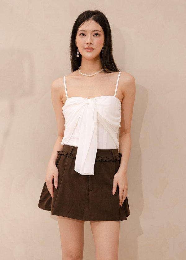 Dolly Bow Top in White