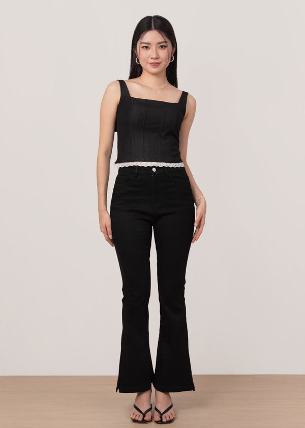 Golden Era Bell Jeans (PETITE) in Black