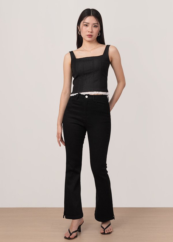 Golden Era Bell Jeans (PETITE) in Black