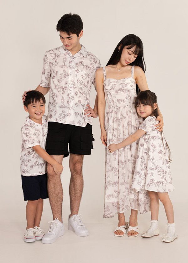 (BABYBOY) Spring Blooms Floral Shirt in Light Fossil