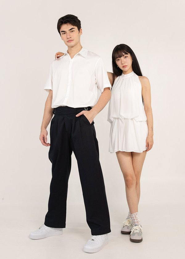 (MEN) Rally Buttoned Up Shirt in White