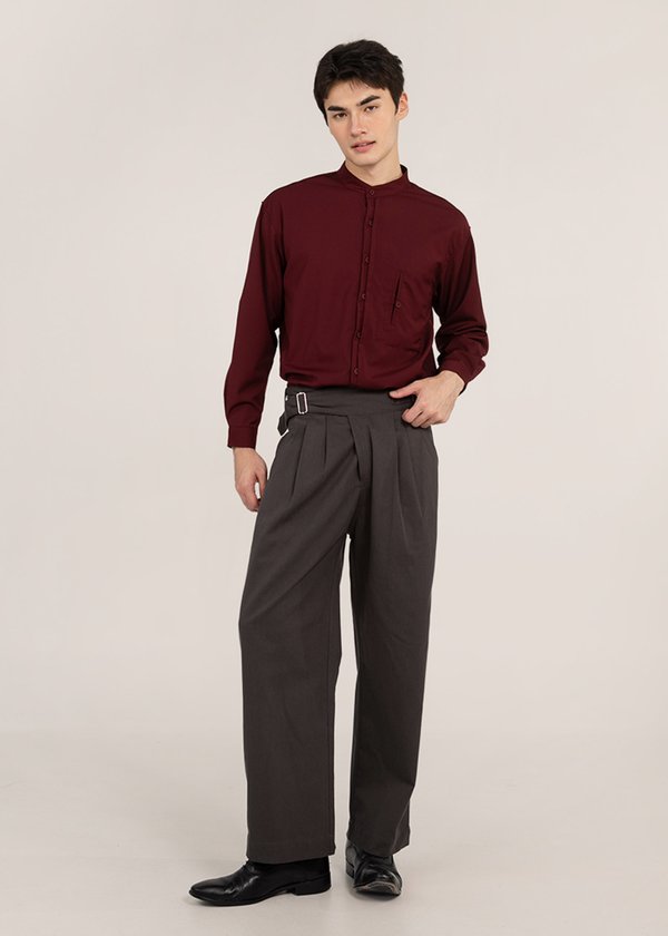 (MEN) Modular Wide Legged Belt Pants in Graphite