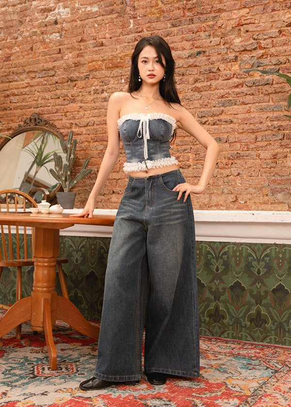 Waistless Wonder Denim Jeans in Vintage Wash
