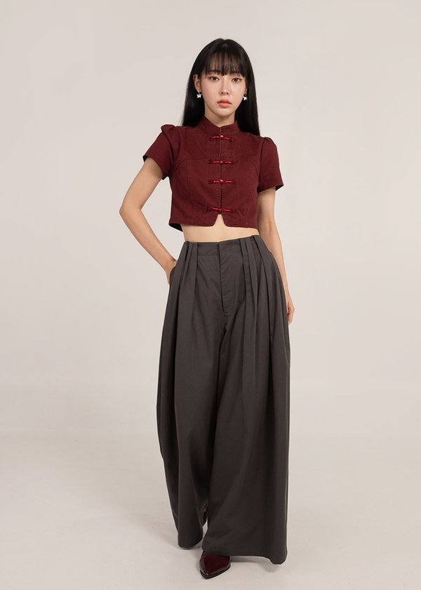 Elan Wide-Leg Pants in Shadow Grey