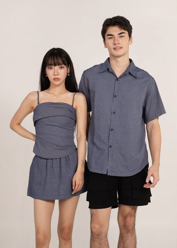 (MEN) Rally Buttoned Up Shirt in Stripe