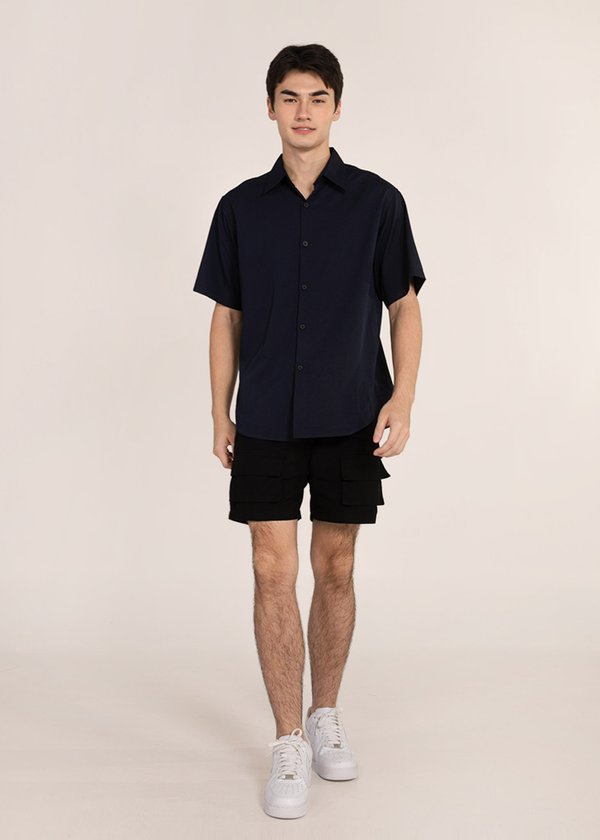 (MEN) Rally Buttoned Up Shirt in Midnight
