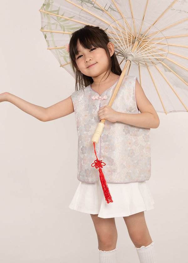 (BABYGIRL) 春 (Chūn) Daisy Qipao Outerwear in Pink