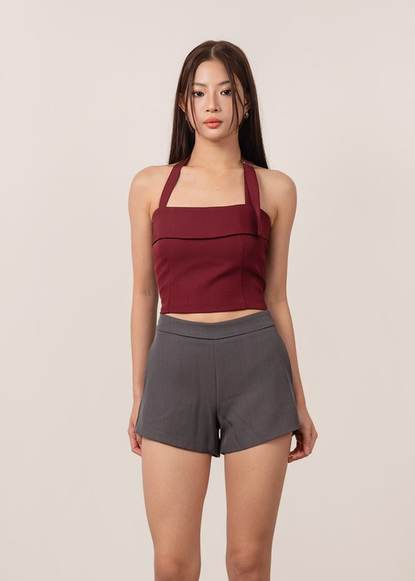 Shift Mid-Waisted Shorts in Gun Metal
