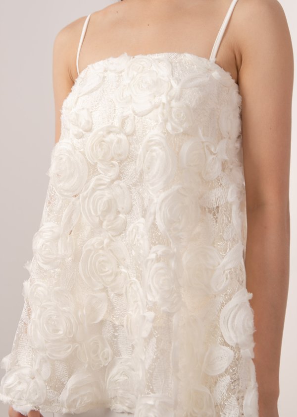 Rosebud Flare Top in Vanilla