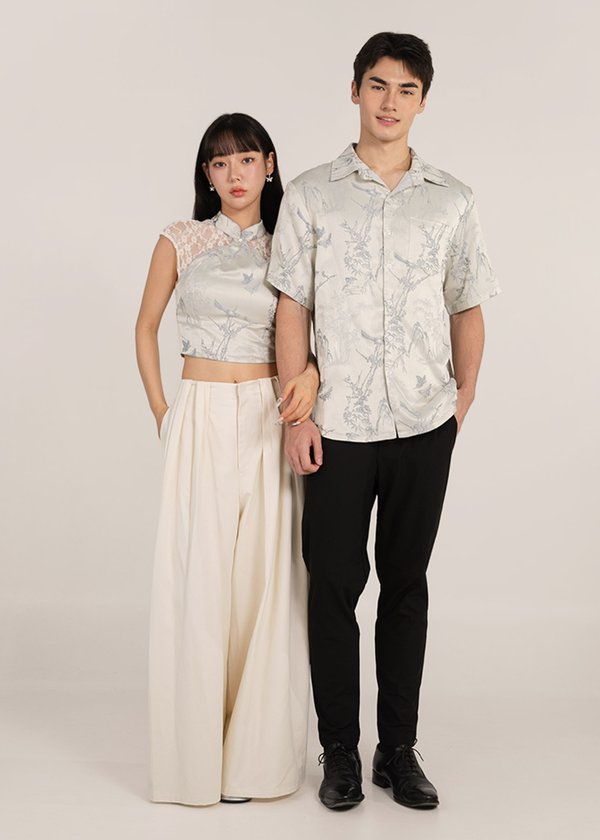 Elan Wide-Leg Pants in Off White