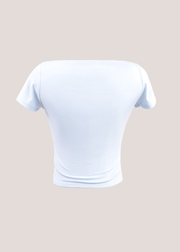 Effortless Ruched Top in Baby Blue *US*