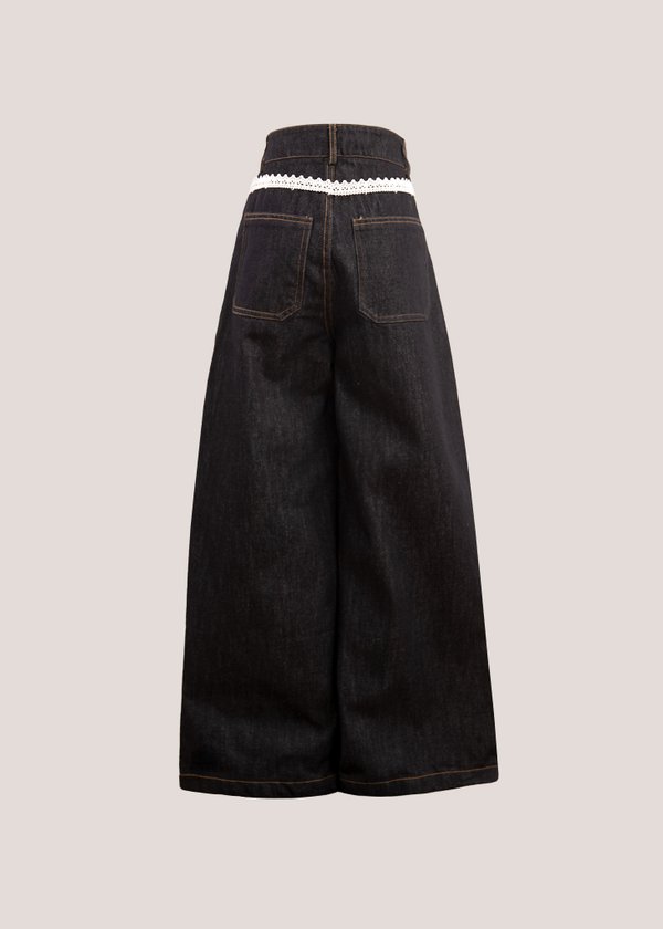 Rue Lace Denim Jeans in Midnight