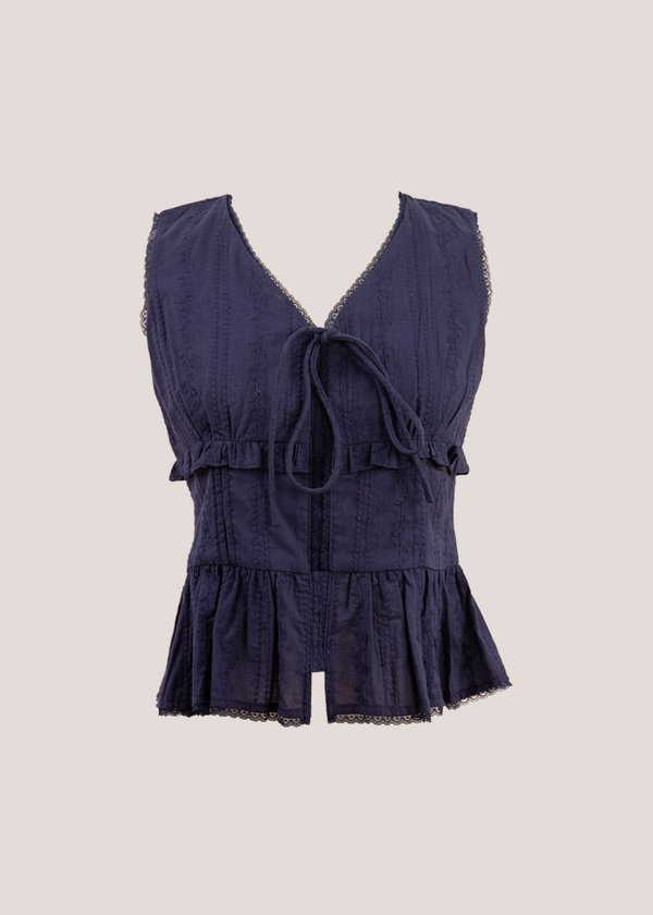 Mirelle Lace Top in Navy