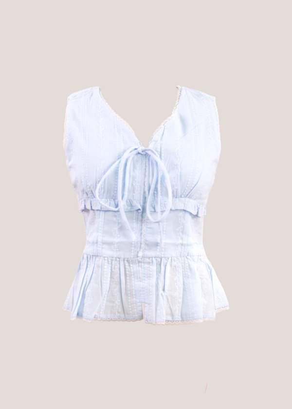 Mirelle Lace Top in Sky Blue