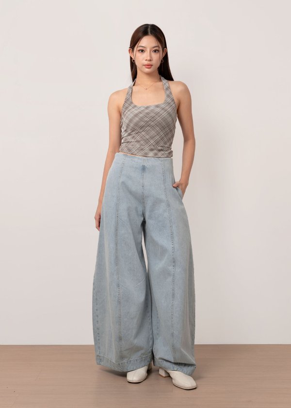 No Rules Wide Legged Denim Jeans in Light Wash