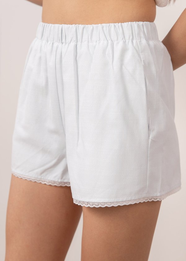 Monaco Stripes Shorts in White