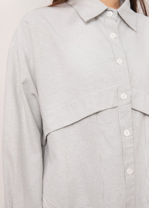 Cote Classic Stripes Outerwear in White