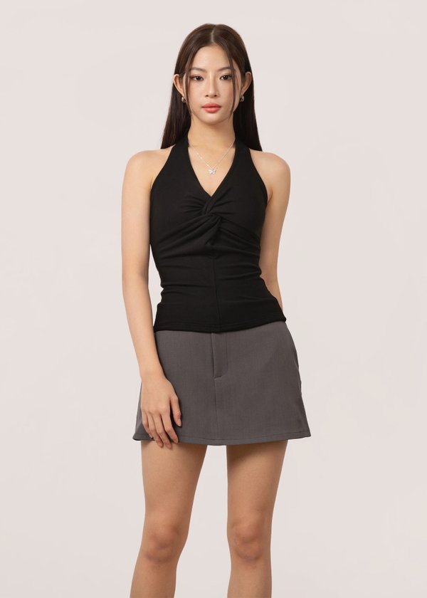 Bare Minimum Knot Top in Black *US*