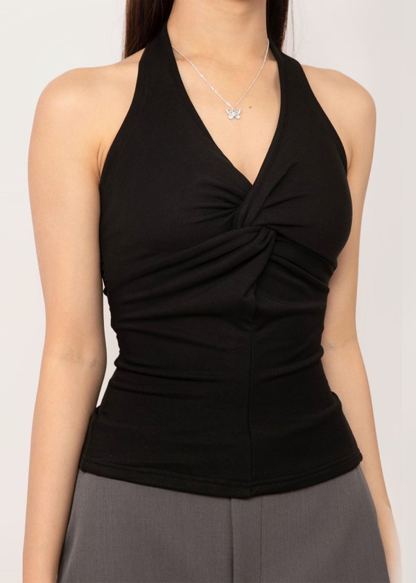Bare Minimum Knot Top in Black *US*