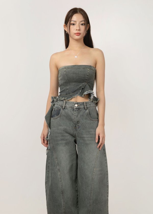 Jellyfish Denim Top in Vintage Wash