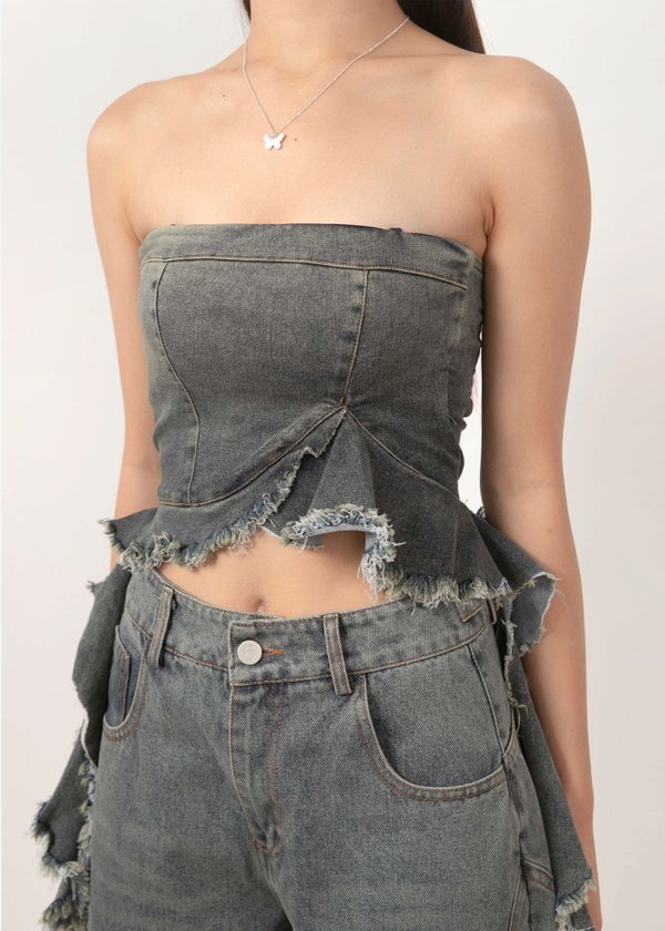 Jellyfish Denim Top in Vintage Wash