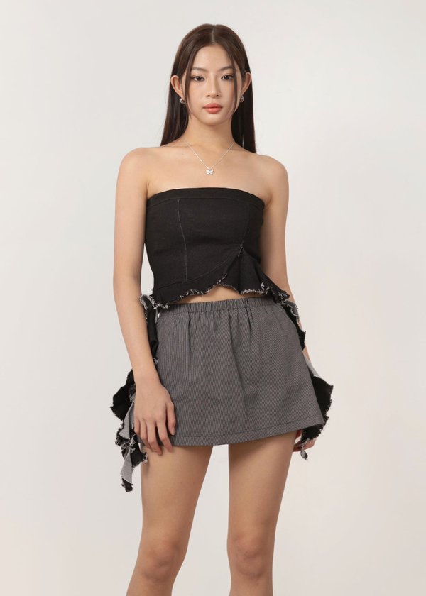 Jellyfish Denim Top in Black