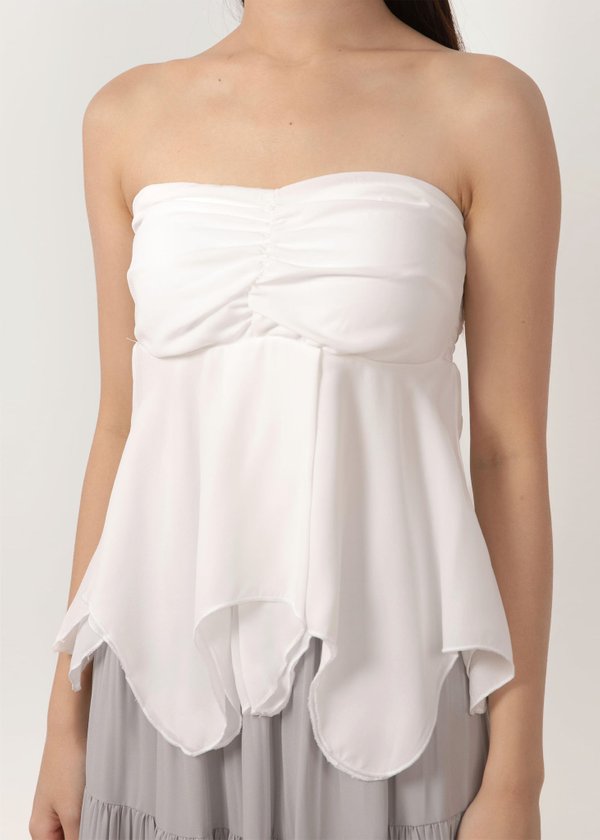 Sugar Rush Chiffon Halter Top V2 in White