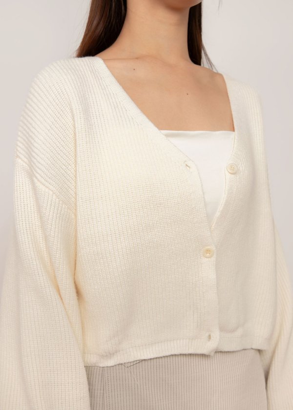 Now And Then Cardigan in Cream