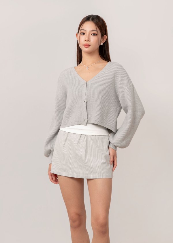 Now And Then Cardigan in Ice Blue